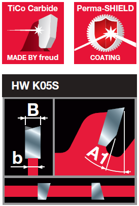 Akku-Handsägeblätter Holz - Freud Perma SHIELD