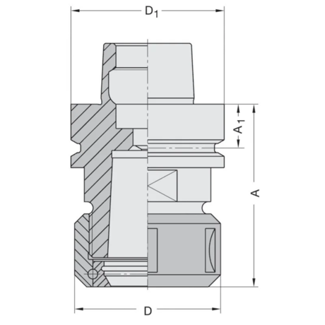 HSK 63F Spannzangenfutter Kugelgelagert A=78mm
