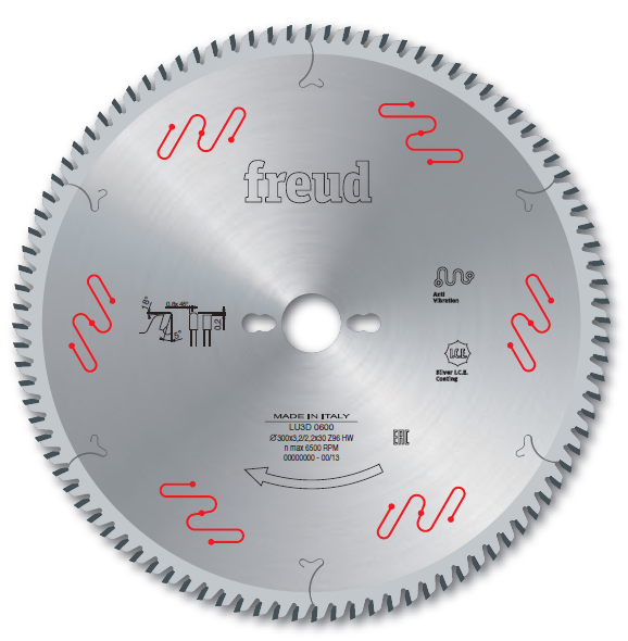 Sägeblätter zum Schneiden von beidseitig beschichteten Platten - Freud Silver I.C.E.
