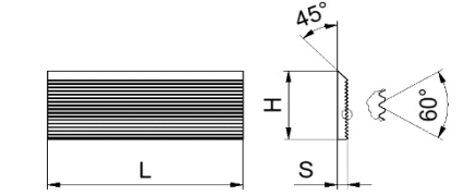 HSS-RVZ Messer-Blankett H=40mm S=6mm